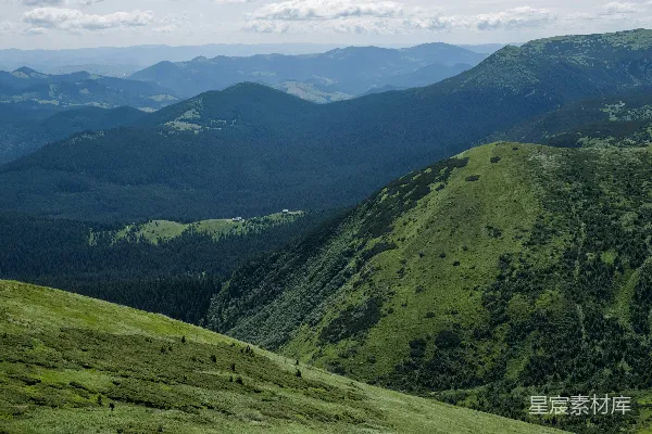 高清摄影 从高处俯瞰群山景色