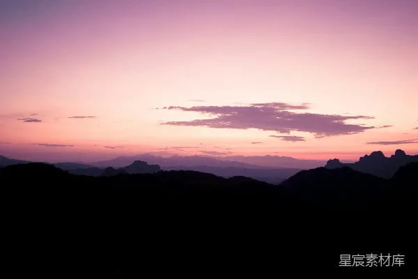 高清摄影 金时山的剪影