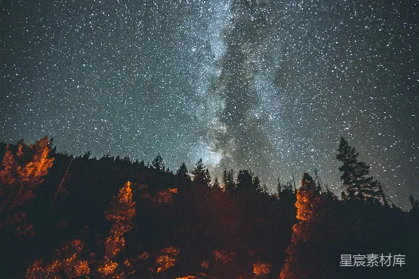 高清摄影 星空下的隧道