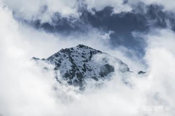高清摄影 白天的冰川山
