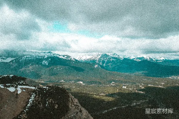 高清摄影 从高处俯瞰群山的景色