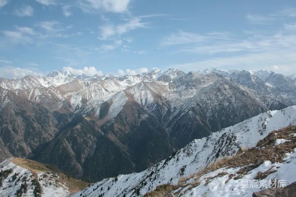 高清摄影 一座雪山山脉