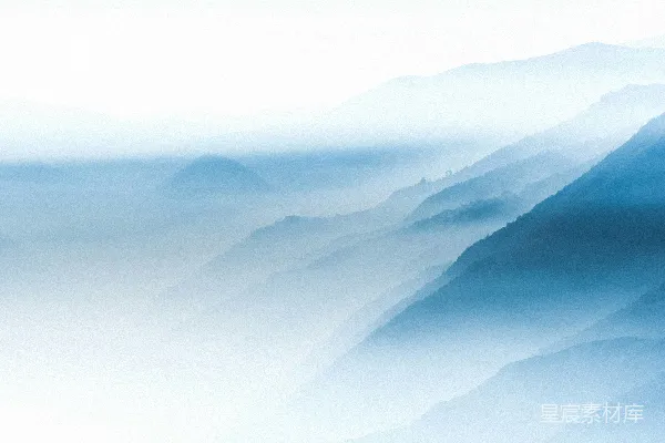 高清摄影 蓝山和雾