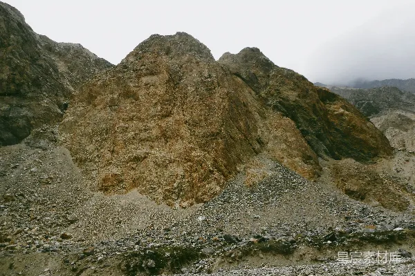 高清摄影 岩石山坡，碎石和碎屑