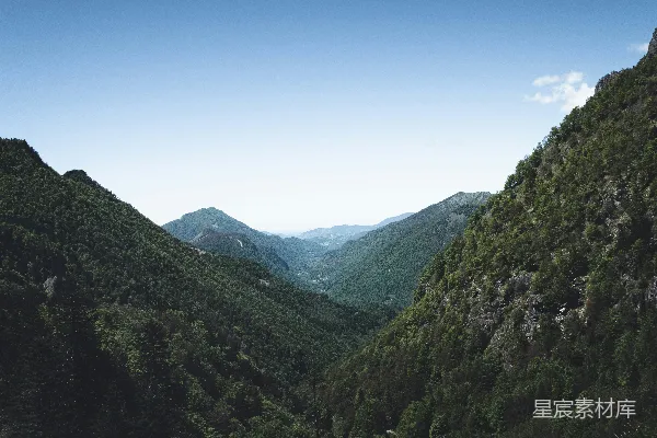高清摄影 白天山上的树木航拍照片