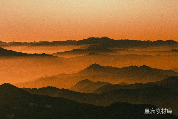 高清摄影 蓝天下的山景