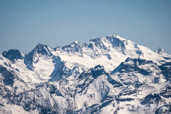 高清摄影 白雪覆盖的山峰