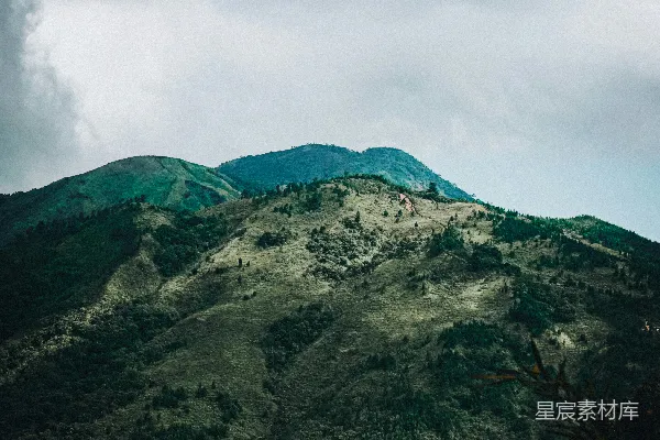 高清摄影 从山顶上看山景