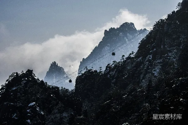 高清摄影 黑岩山有缆车线路