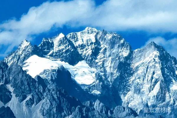高清摄影 蓝天下的雪峰