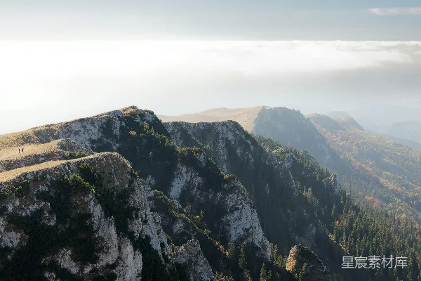 高清摄影 从高处俯瞰山脉的景象