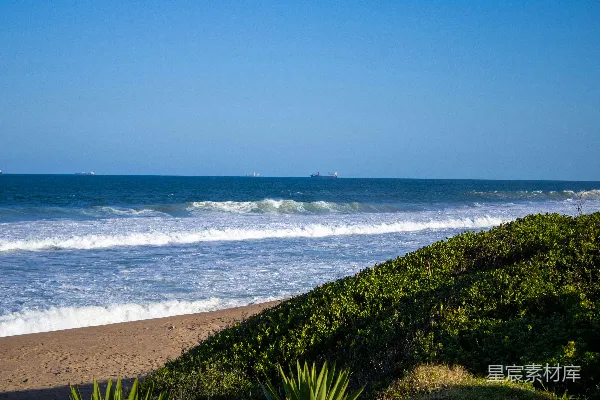 高清摄影 从海滩上看海景