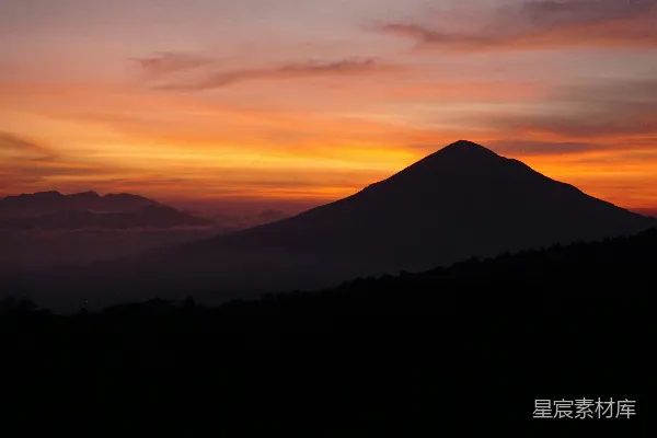 高清摄影 夕阳下山的剪影