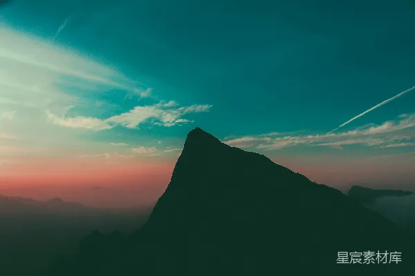 高清摄影 山的剪影摄影