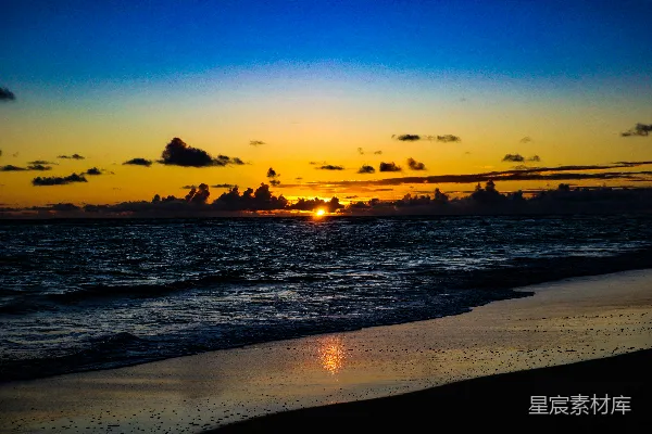 高清摄影 美丽的日落景象。