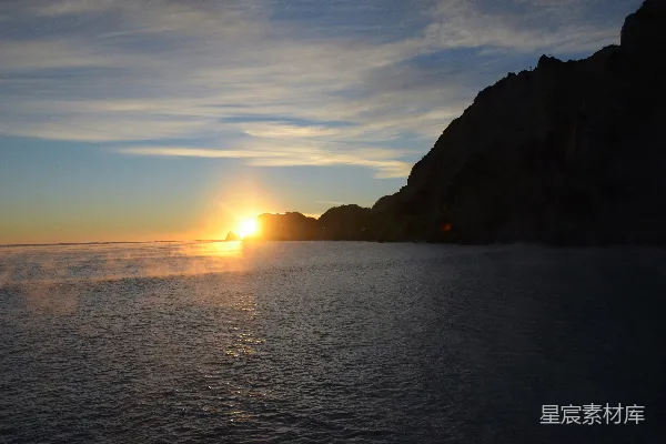 高清摄影 夕阳下山的剪影