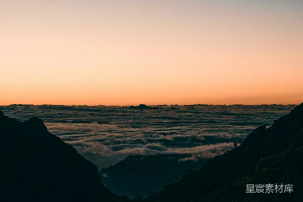高清摄影 日落山头