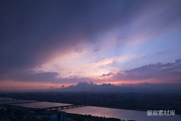 高清摄影 黄金时段的城市