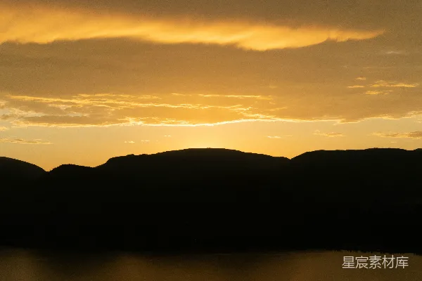 高清摄影 夕阳下山的剪影