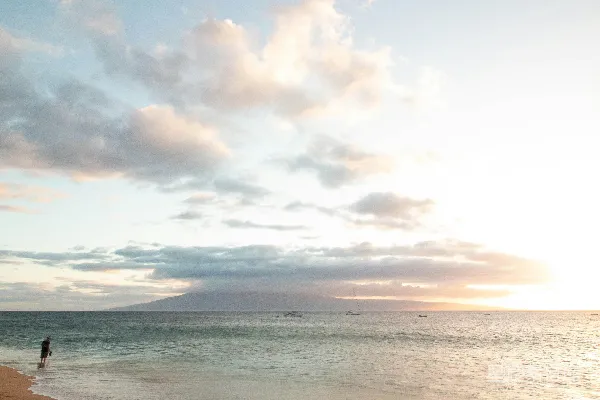 高清摄影 站在海滩上的人