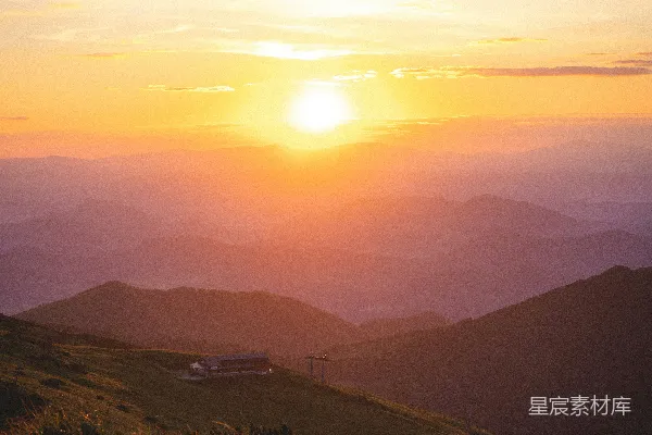 高清摄影 夕阳下的绿草地