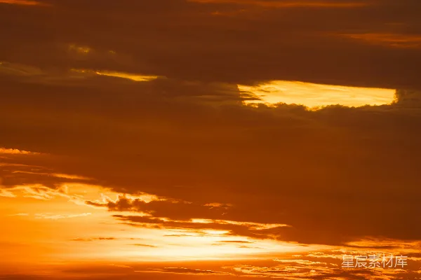 高清摄影 夕阳正在远方的树林上落下。