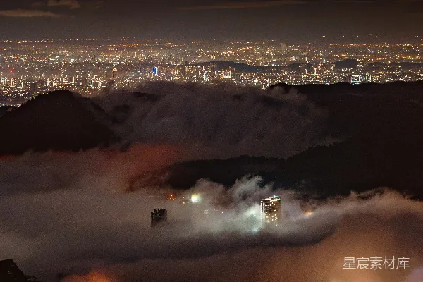 高清摄影 从空中俯瞰城市的一景