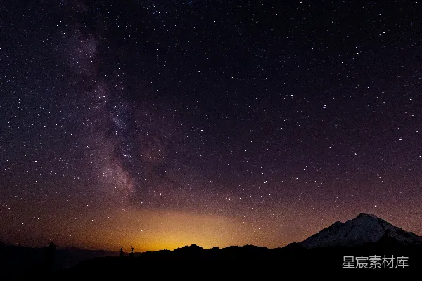 高清摄影 夜晚山的轮廓