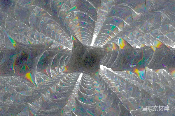 高清摄影 棱镜光折射形成的几何万花筒图案
