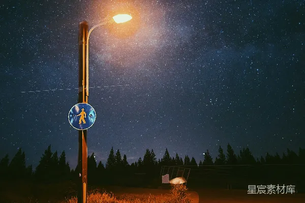 高清摄影 路边的路灯