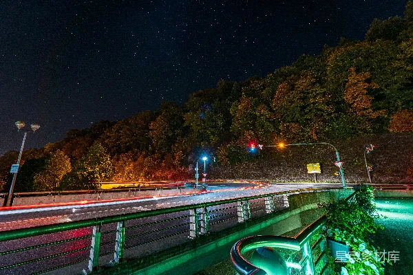 高清摄影 夜晚的城市街道景色