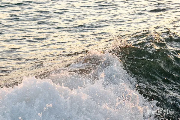 高清摄影 海浪拍打着沙滩