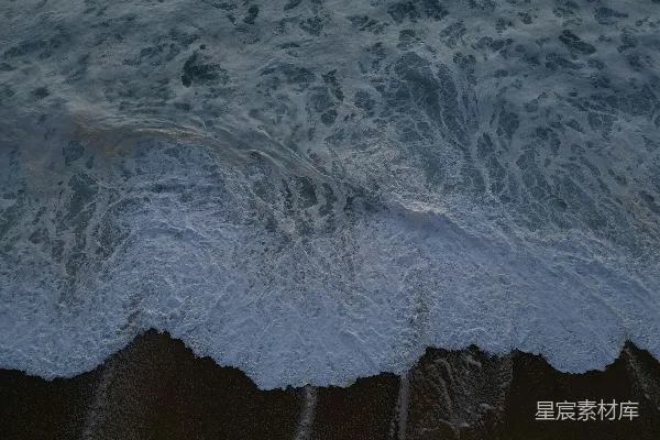 高清摄影 海浪和沙滩的空中俯瞰图