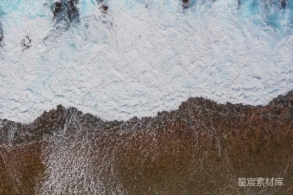 高清摄影 从空中俯瞰海滩和海洋的景象