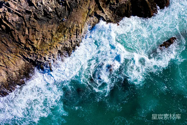 高清摄影 海景和岩石的鸟瞰图