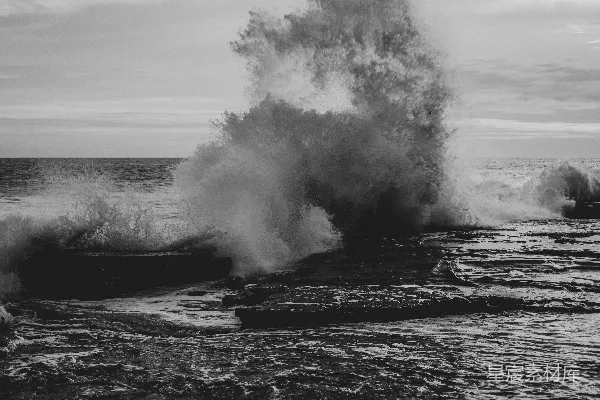 高清摄影 巨大的海浪撞击