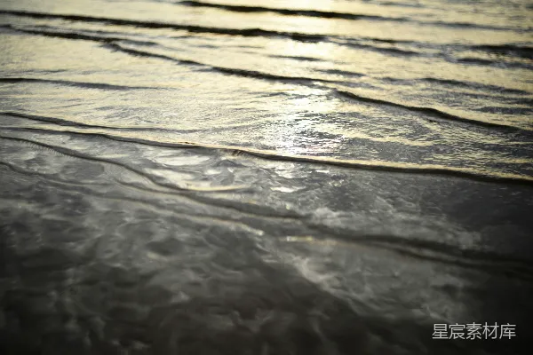 高清摄影 海滩上水的特写照片