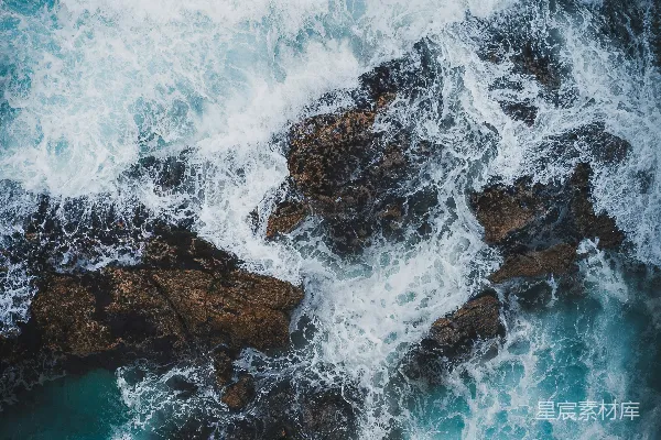 高清摄影 海洋波浪的航拍视角