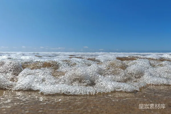 高清摄影 海滩上波浪的特写