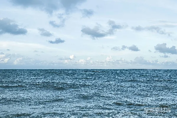 高清摄影 白天白云下的海浪