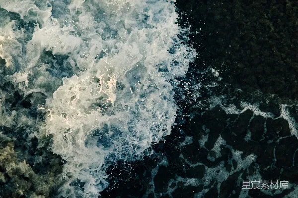 高清摄影 白蓝相间的海浪