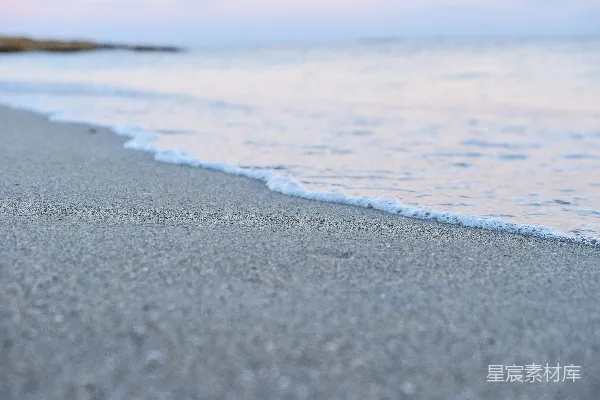 高清摄影 海滩上的海泡