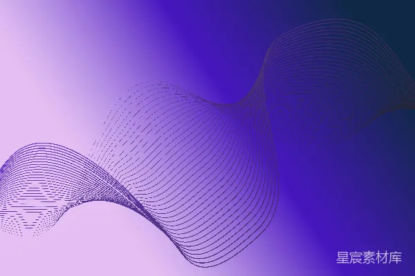 高清摄影 紫色渐变抽象背景，带有波浪线。