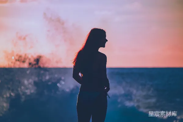 高清摄影 焦点摄影中的女人剪影