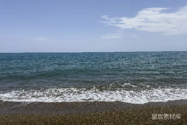 高清摄影 海滩上看海的景色