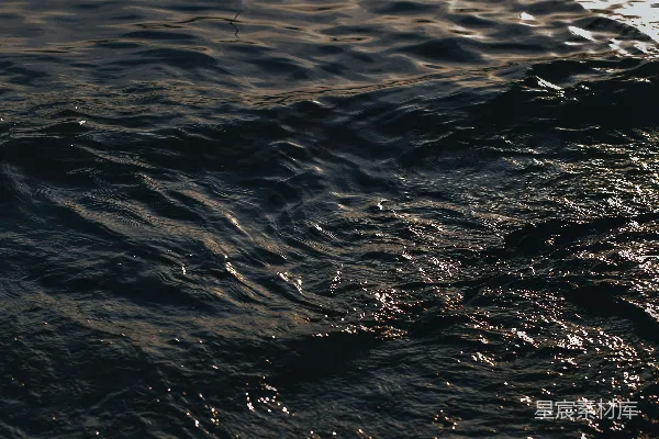 高清摄影 一片有沙滩和海浪的水域