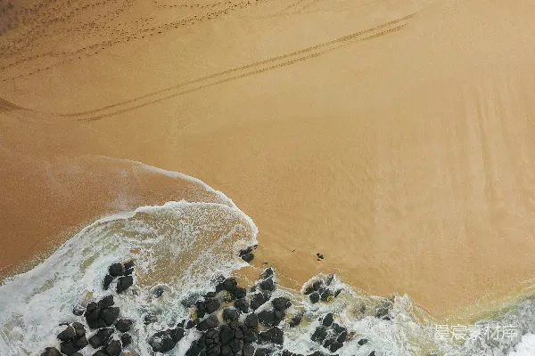 高清摄影 白天岸边树旁岩石被水击打的场景