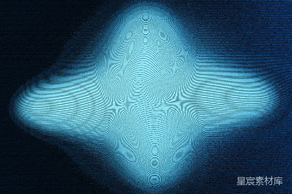 高清摄影 在黑暗背景上发光的蓝色星星形状