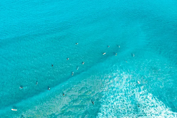 高清摄影 冲浪者的航拍视角