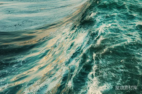 高清摄影 白天的蓝色海洋波浪